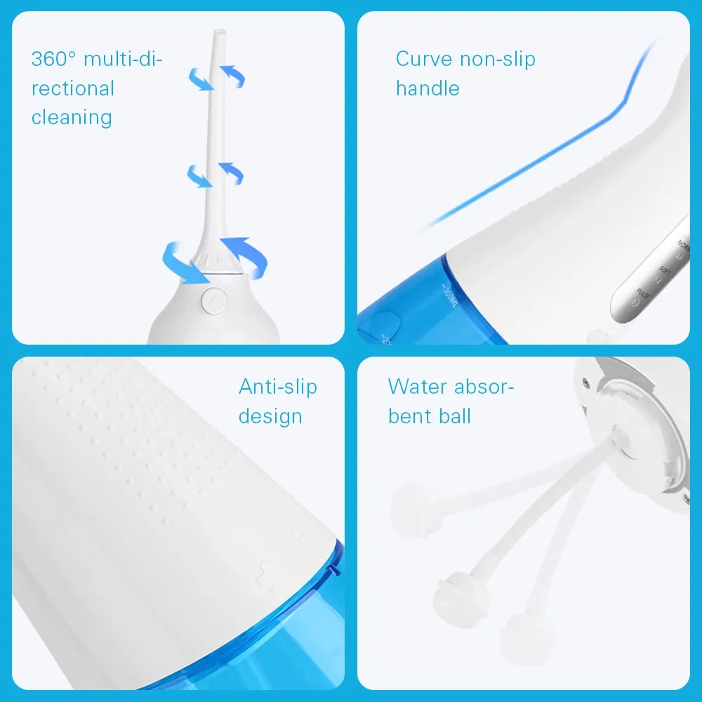 3 Modes 300ml Cordless Oral Irrigator Portable Water Dental Flosser USB Charging Electric Water Jet Floss Tooth Pick 0ral irrigator