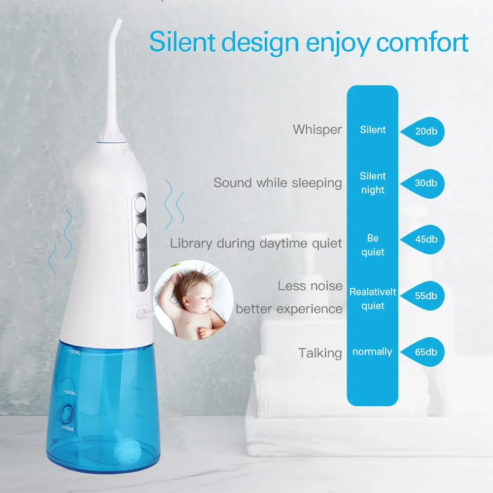 3 Modes 300ml Cordless Oral Irrigator Portable Water Dental Flosser USB Charging Electric Water Jet Floss Tooth Pick 0ral irrigator