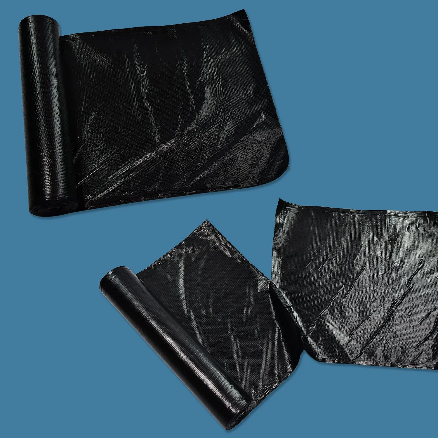 9208 Black 1Roll Garbage Bags / Dustbin Bags / Trash Bags 100X120Cm