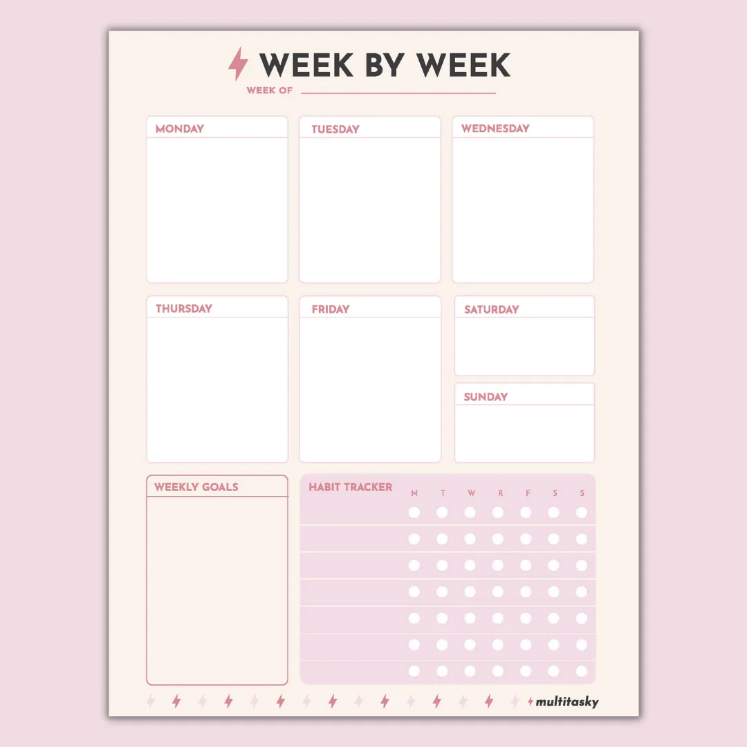 Conquer My Day Planner Sheets (Daily, Weekly & Monthly - A5 Planner Refills, Loose Leaf, 6-Month Supply)