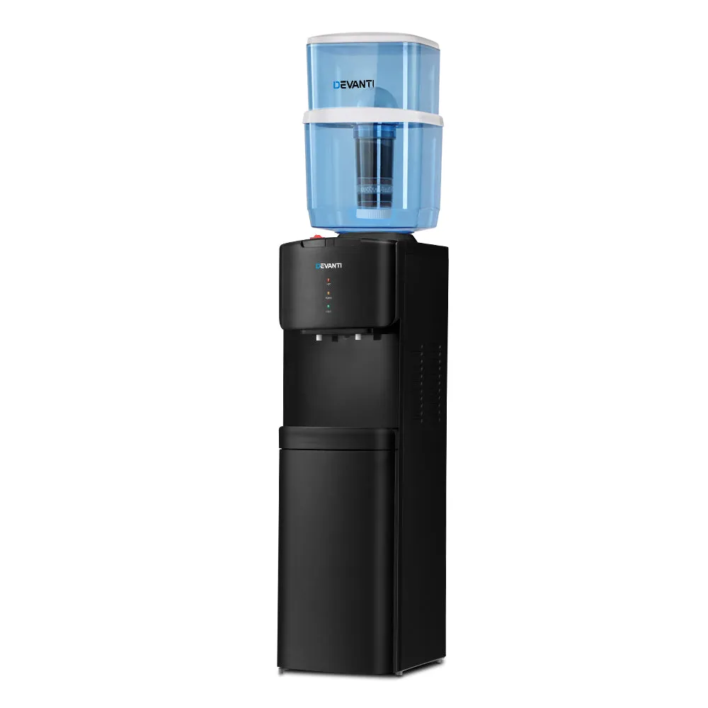 Black Devanti Water Cooler Dispenser with Bottle Stand and Filter Purifier for Office use