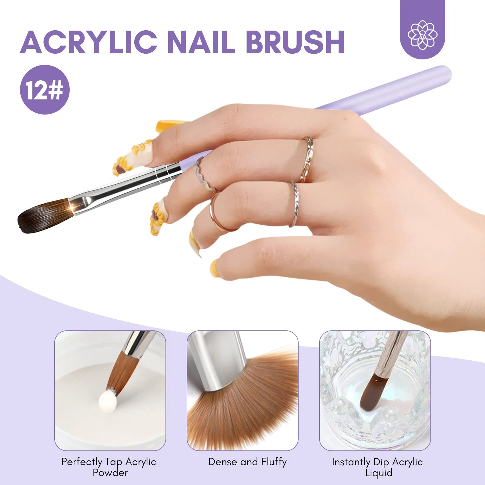 Monomer Acrylic Nail Liquid - 8oz with Brush