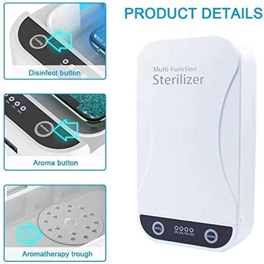 Multifunction Portable UV Steriliser Makeup Brush Mask  Household Disinfection Case