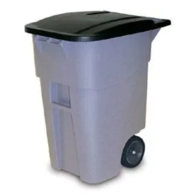 Rubbermaid® 50 Gallon Brute Roll Out Trash Container (Gray)