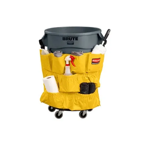 Rubbermaid® Brute® Yellow Trash Can Caddy Bag w/ 8 Pockets