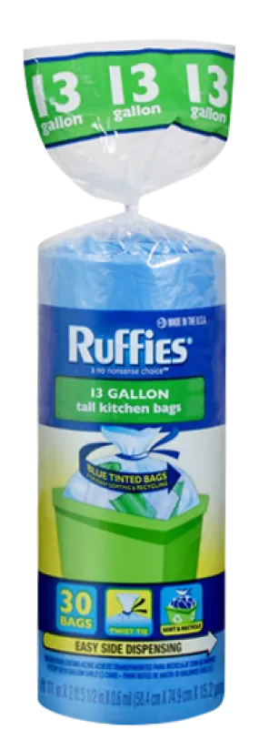 Ruffies Sort & Recycle Bags 13 Gallon