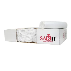 Sak-It™ 20 - 30 Gallon Clear High Density Coreless Trash Can Liners (30" x 36" | 7 Microns) - Case of 500