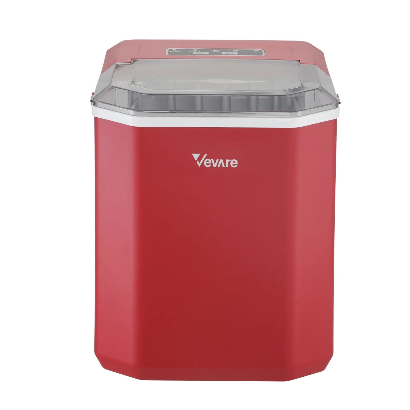 Vevare Portable Ice Maker Machine Ice Cube Tray With Handle 12kg Bar Home Red